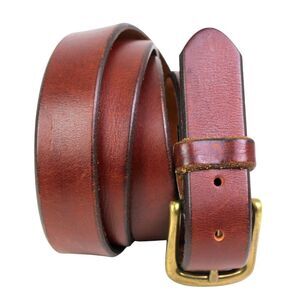 Eddie Bauer BROWN GENUINE LEATHER 1 1/8"Wd CASUAL DRESS MEN'S BELT Sz 42 (65T